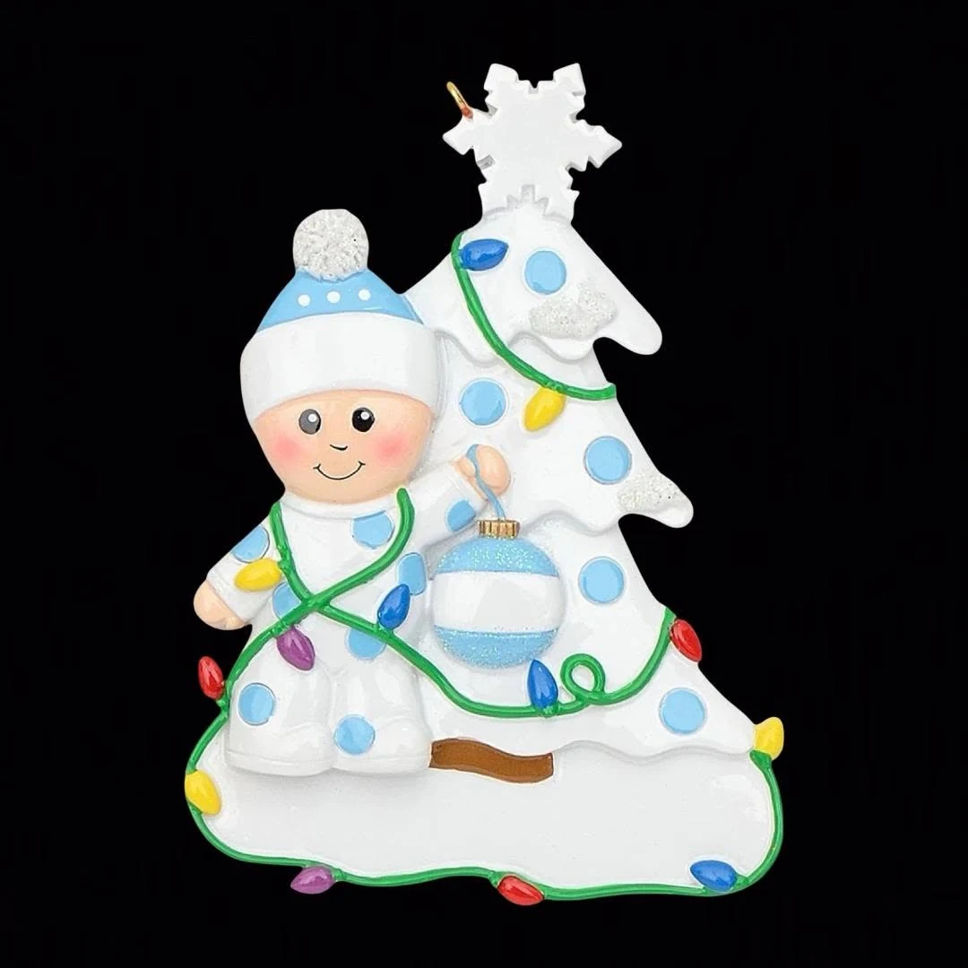 Baby with Christmas Tree