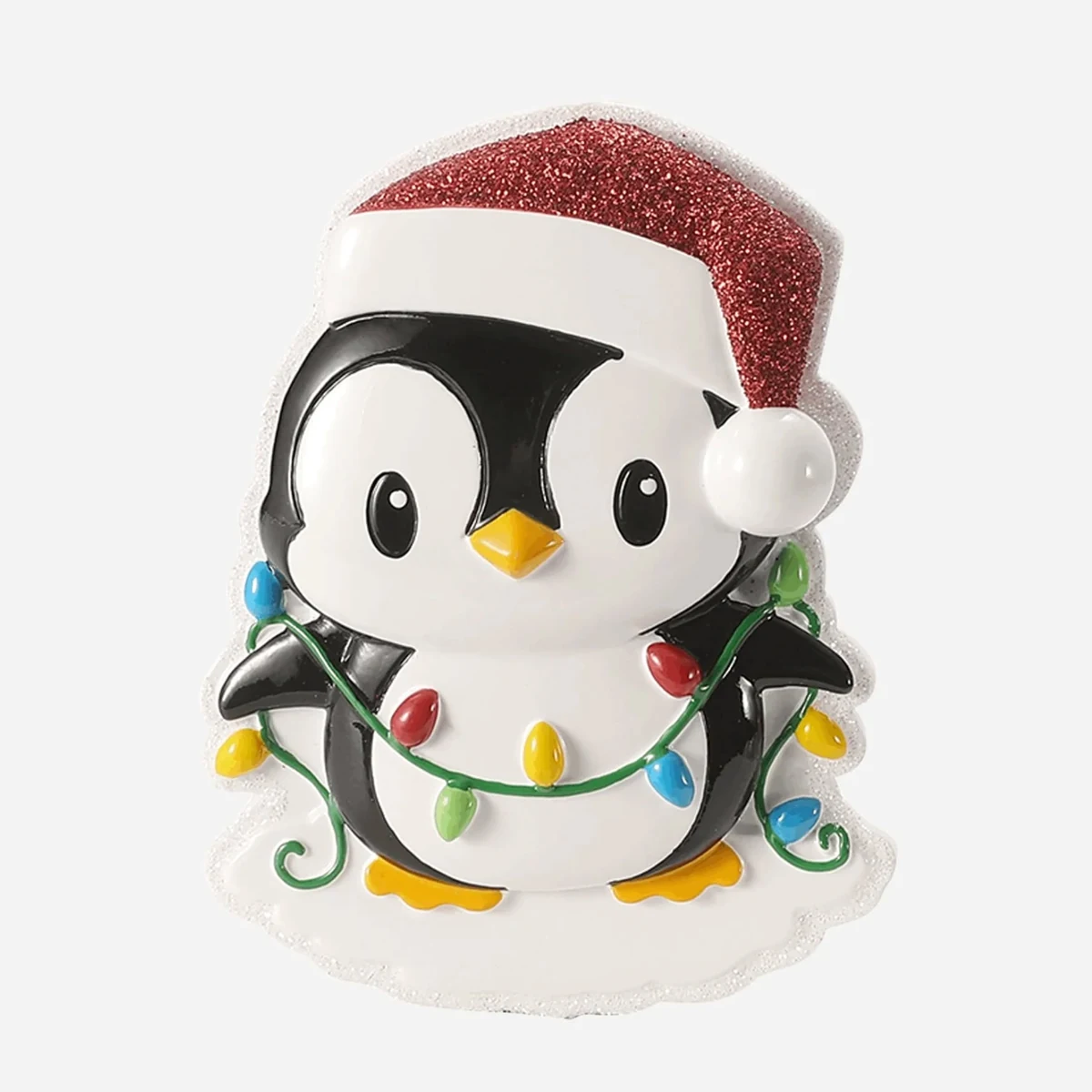 Penguin with Christmas Lights